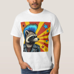 T-SHIRT PUNK ROCK RACCOON 2