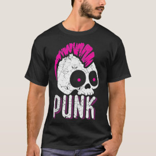 T-shirt Punk Rock Skull Skeleton Rocker Fans Cadeau