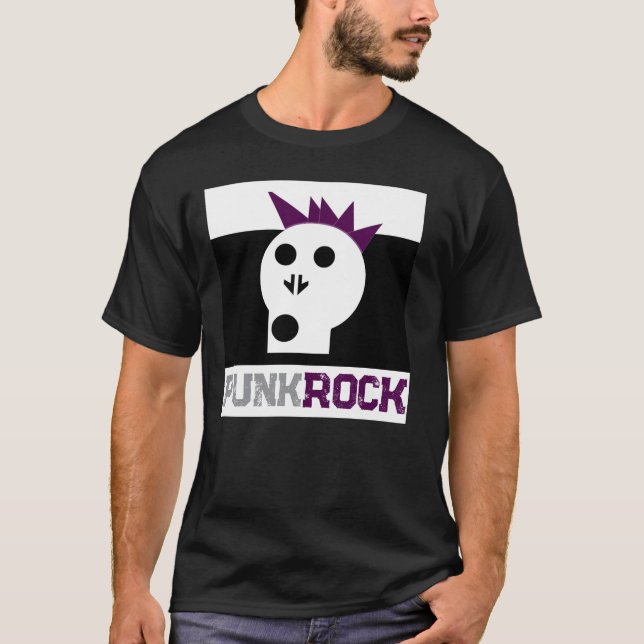 T-shirt Punk Rock Skullnskin Graphics Tee (Devant)