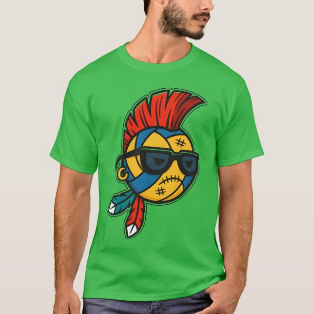 T-shirt Punk Rock Volleyball Style gift (Devant)