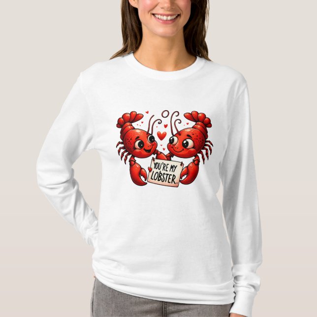 T-shirt Puns d'amour du homard (Devant)