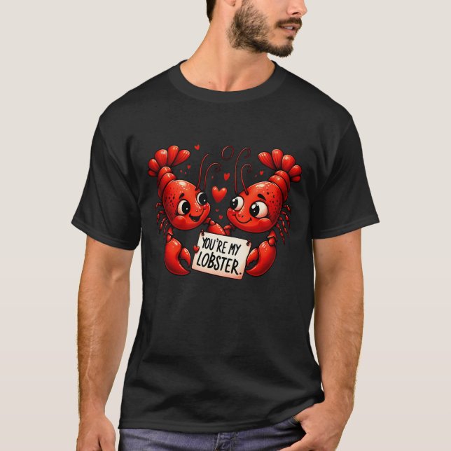 T-shirt Puns d'amour du homard (Devant)