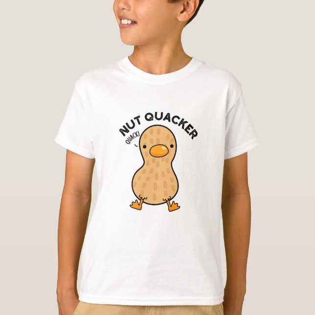 T-shirt Puns d'arachide amusants Quacker de noix (Devant)