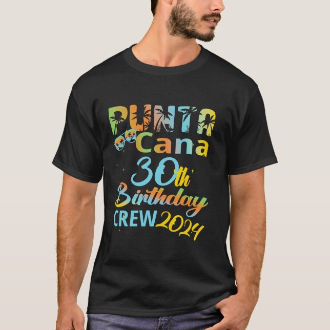 T-shirt Punta Cana 30e Anniversaire 2024 Joyeux 30 Ans (Devant)