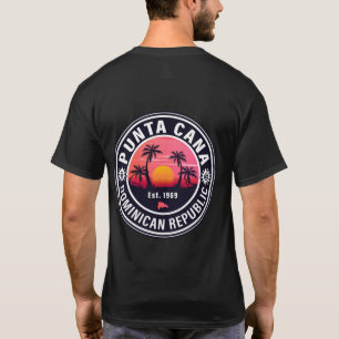 T-shirt Punta Cana Dominicaine Retro Sunset Souvenirs 60s