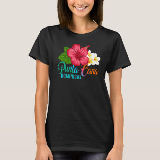 T-shirt Punta Cana Vacances Dominicaine Hibiscus Tropical
