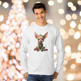 T-shirt Pup de fête Chien de Noël Tee hommes de chien