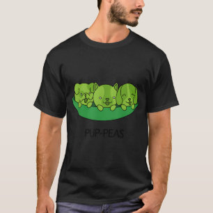 T-shirt Pup-pois : avec des pois déguisés en chiots dans u