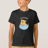 Pup-puccino Doggy Doggy Cappuccino Pun Dark BG