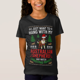 T-Shirt Puppies de Chien de Noël australien Berger Noël No