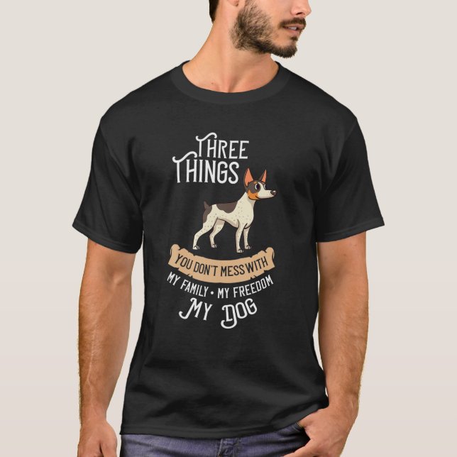 T-shirt Puppies de Chien de Rat Terrier Propriétaire Amour (Devant)