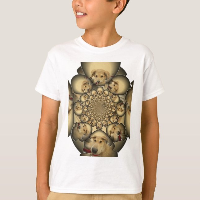 T-shirt Puppy Kaleidoscope Art Print (Devant)