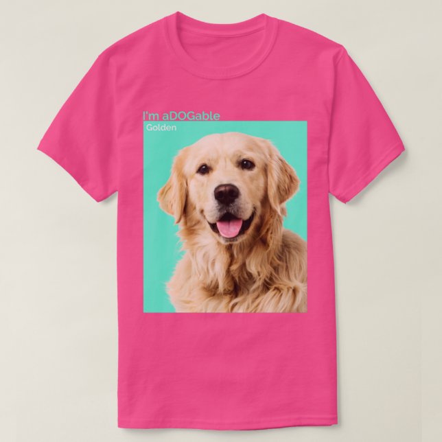 T-shirt Puppy print Collection Im aDOGable Golden Retrieve (Design devant)
