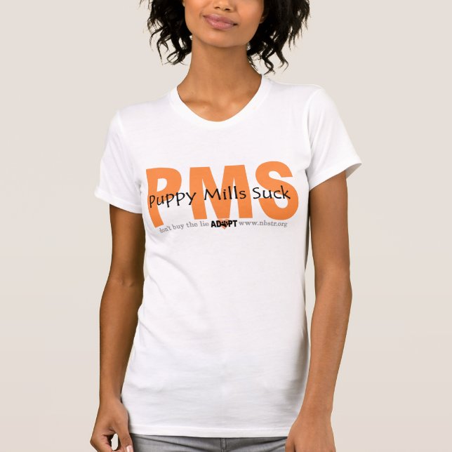T-shirt Puppymills orange sucent la pièce en t (Devant)