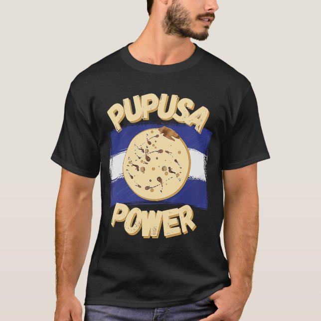 T-shirt Pupusa Power Drapeau salvadorien Alimentation et c (Devant)