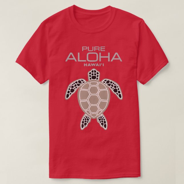 T-shirt Pure Aloha Hawaii Sea Turtle Design Hawaiien moder (Design devant)