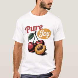 T-shirt Pure Joy Cherries Apricot Retro Christian Tee
