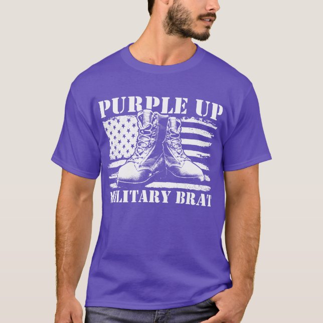 T-shirt Purge Up Militaire Brat Militaire Enfants Mois Enf (Devant)