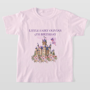 T-shirt Purple Castle Fairytale Anniversaire Thème Invité