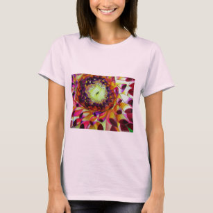 T-shirt Purple Dahlia abstract original flower art