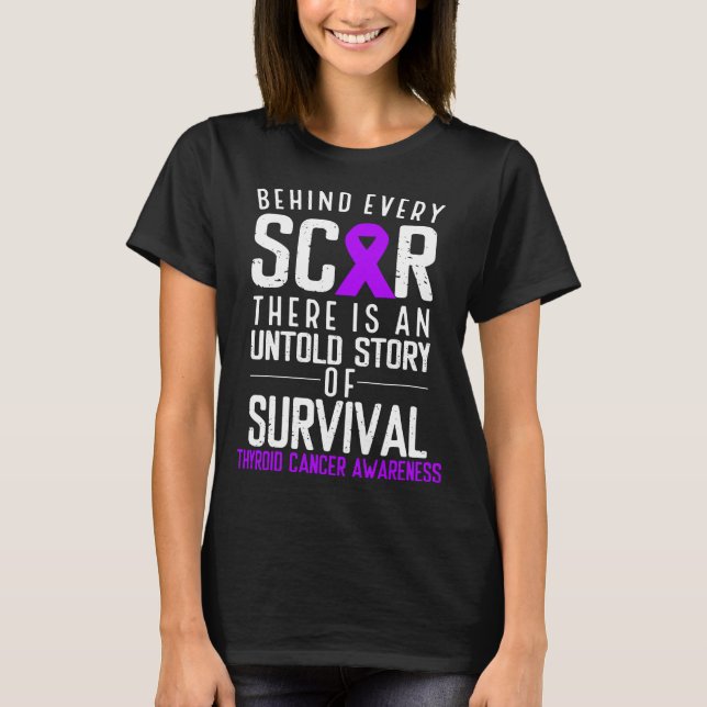 T-shirt Purple derrière chaque cicatrice Sensibilisation a (Devant)
