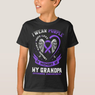 T-shirt Purple En Mémoire Des Académies De Surdose De Médi