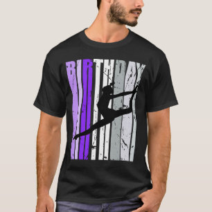T-shirt Purple Girls Danse Anniversaire Rétro Silhouette F