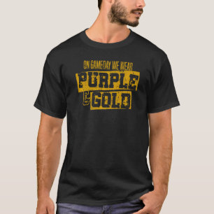 T-shirt Purple Gold Game Day Group pour le football de lyc