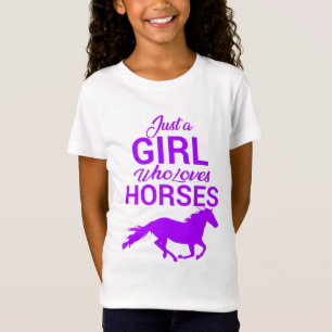 T-Shirt Purple Juste Une Fille Qui Aime Les Chevaux T-Shir