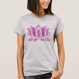 T-shirt Purple Lotus Fleur Namaste Yoga