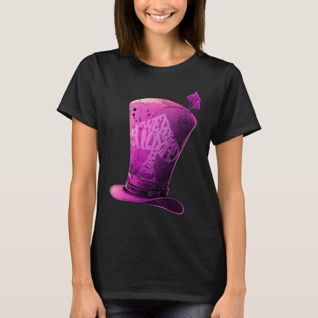 T-shirt Purple Mad Hatter  We're All Mad Here (Devant)