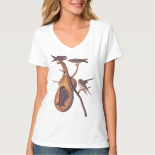 T-shirt Purple Martin Audubon Bird Famille et Gourd Accuei