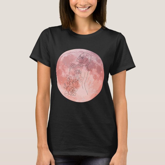 T-shirt Purple Moon Goddess Art (Devant)