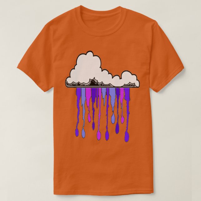 T-shirt Purple Rain Art par LowEndGraphics 1 (Design devant)