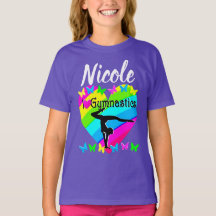 PURPLE RAINBOW I LOVE GYMNASTICS DESIGN