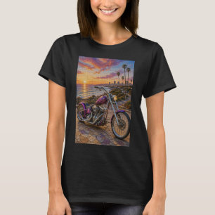 T-shirt Purple Sunset Concept Chopper – Mosaïque Micro 3D