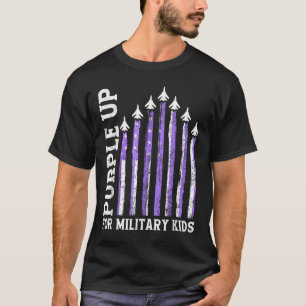 T-shirt Purple Up For Military Kids Military Child Mois