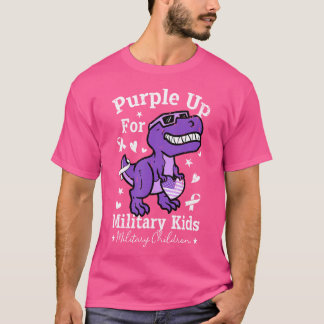T-shirt Purple Up For Military Kids Mois Military Child D