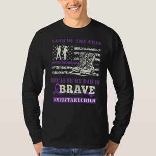 T-shirt Purple Up Militaires Enfants Terrain De La Libérez