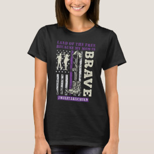 T-shirt Purple Up Militaires Enfants Terre De La Liberté M