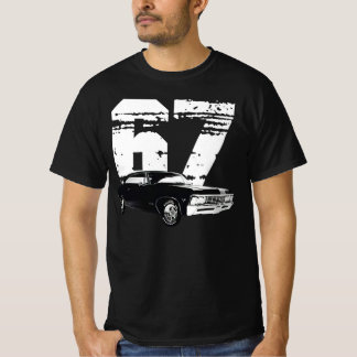 T-shirt PurpleMonkeyTees 1967 Chevy Impala Vue frontale