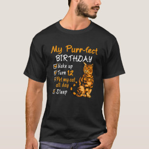 T-shirt Purr-Fect Anniversaire Animateur Mon chat Toute La