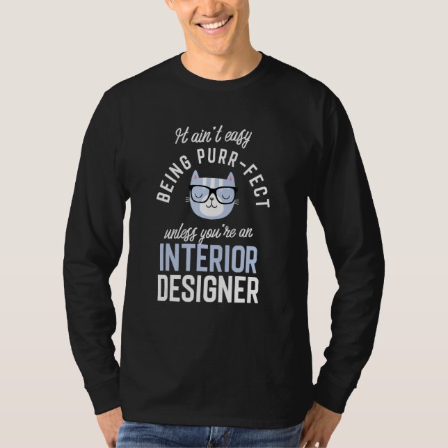 T-shirt Purr-Fect Interior Designer Funny Home Idea (Devant)