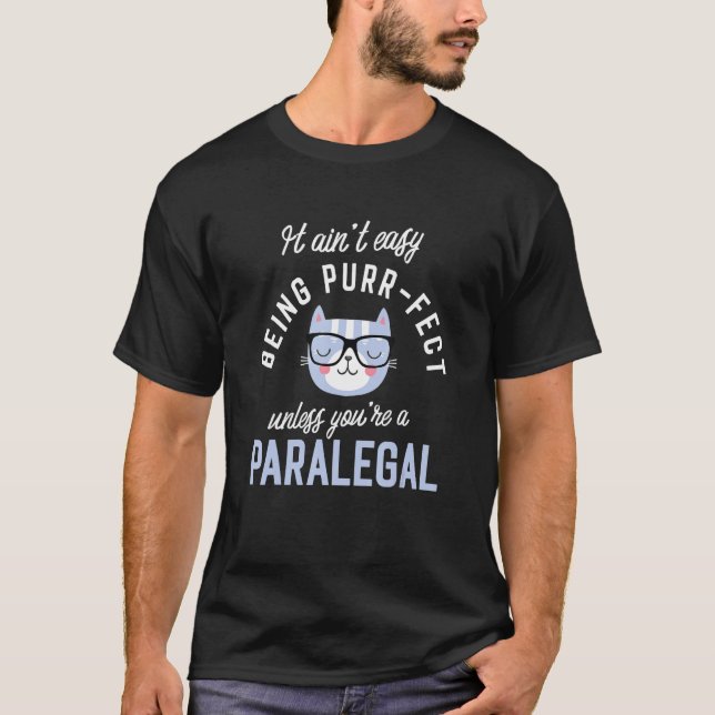 T-shirt Purr-Fect Paralegal Funny Legal Assistant Idea Par (Devant)