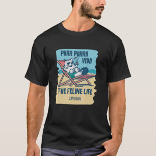 T-shirt Purr Purra Vida La Feline Life Zanzibar