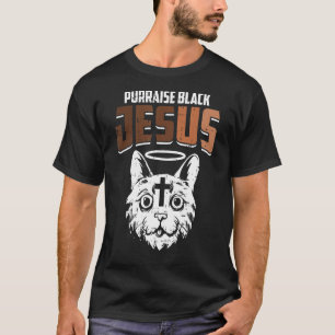 T-shirt Purraise Black Jesus Black Histoire Mois mignon BL