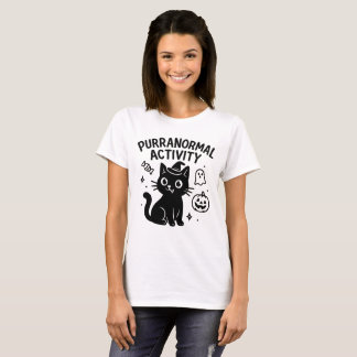 T-shirt Purranoro Activité Cute Halloween Chat Tee