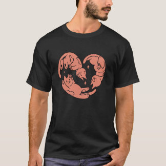 T-shirt Purrfect Balance (Cute Cat Circle Illustration)