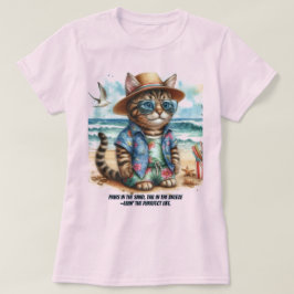 T-shirt Purrfect Beach Life pour les amateurs de chats Kit
