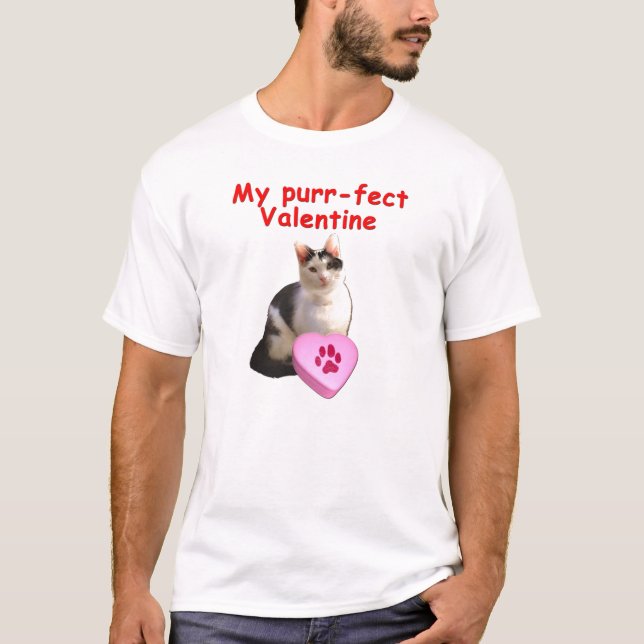 T-shirt Purrfect Valentine (Devant)